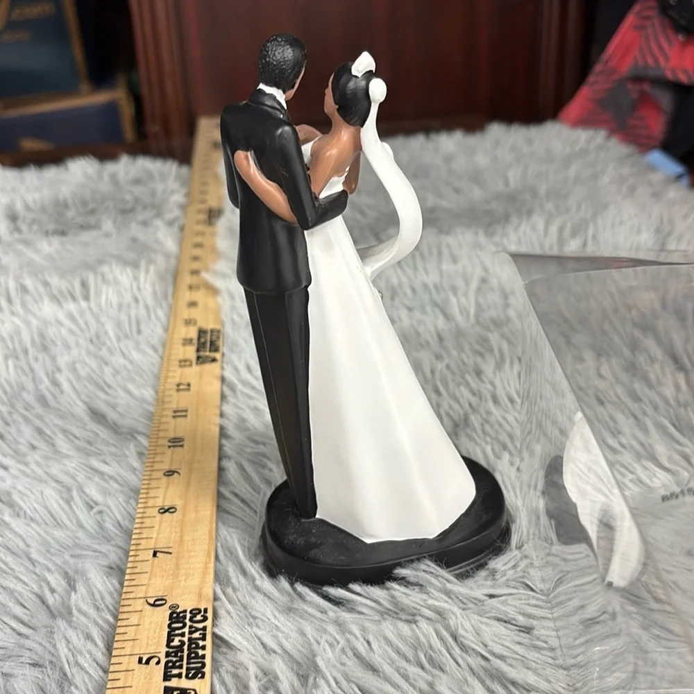 NWT STUDIO HIS & HERS Elegant Wedding Cake Topper with Bride and Groom Ethnic